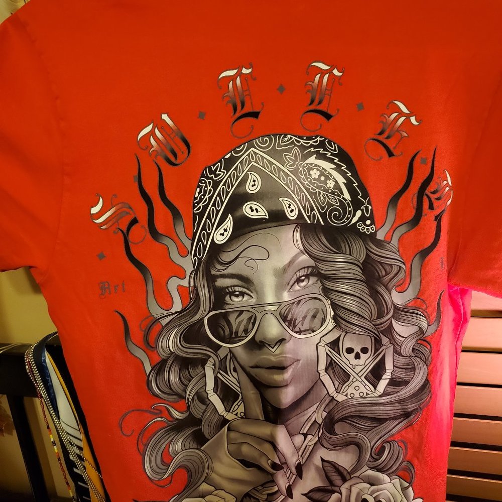 Red tattoo shirt